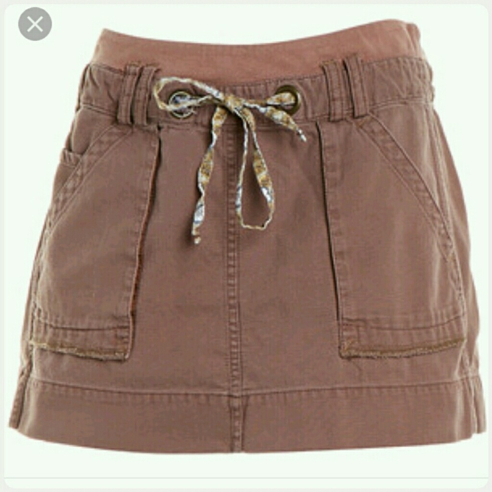 *NWT* Free People deconstructed linen mini skirt